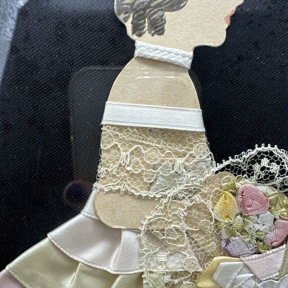 Vintage Ribbon Lady Picture 1920 / 1930 Art Deco - Picture 9 of 13